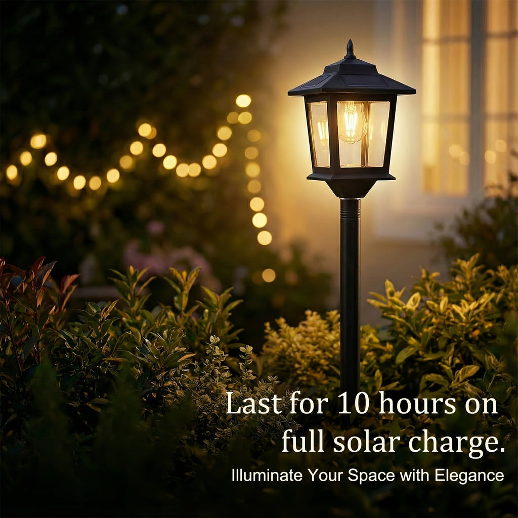 2 Unidades de Lâmpadas Solares de Poste de 63 Polegadas, Luzes de Poste para Exterior, Decorações de Natal, Luzes de Poste para Jardim, Pátio, Gramado, Caminho, Entrada, Porta da Frente/Traseira, Branco Quente, Lâmpada Substituível