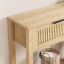 Mesa de entrada de fazenda, Mesa de console de 43 polegadas com 2 gavetas, Mesa de sofá de 2 níveis com armazenamento para sala de estar, Mesas de foyer para entrada