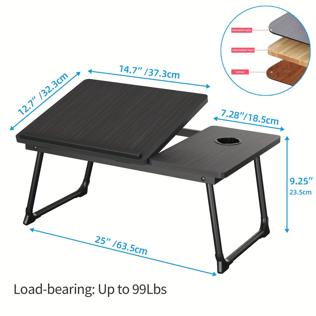 Mesa Lap Desk Versátil – Perfeita para Laptop, Café da Manhã e Trabalho Confortável