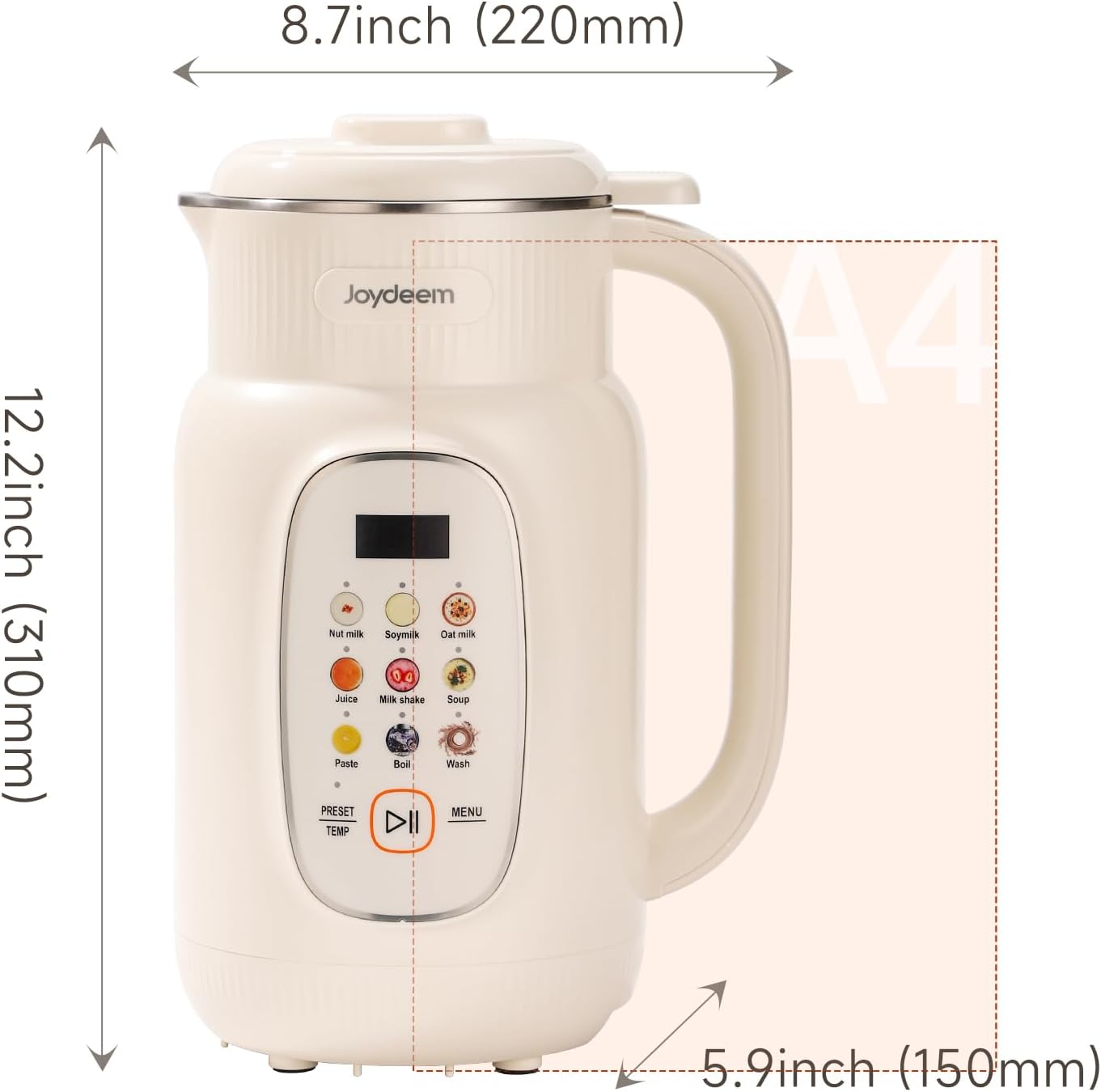 Joydeem Máquina de Leite Vegetal + Nutri Blender + Cooker inteligente.