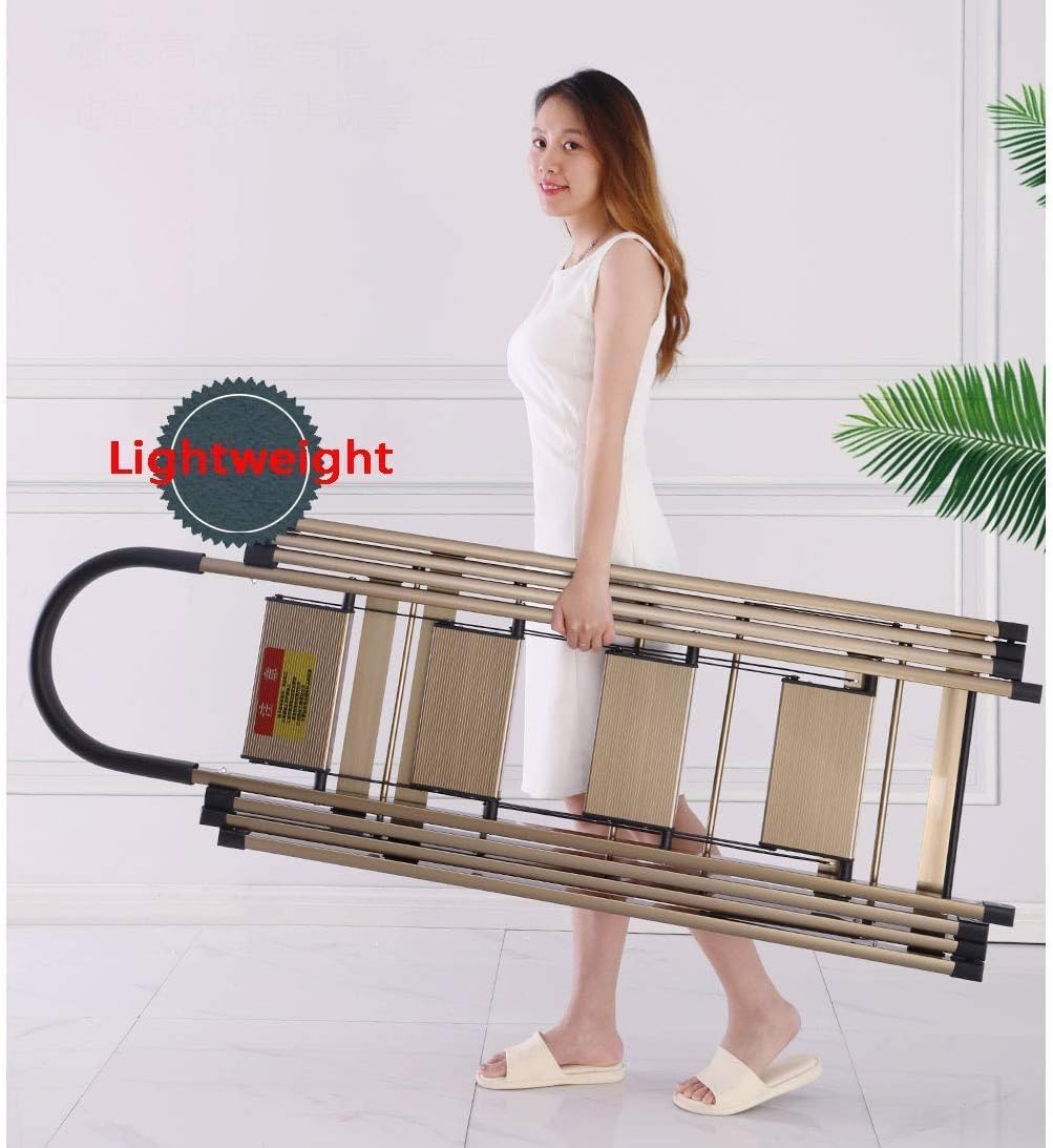 Escada Multifuncional Dobrável em Alumínio – Suporte para Roupas, Sapateira e Escada Doméstica até 150 kg