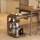 Mesa Lateral em Formato de C para sofá com Rodízios