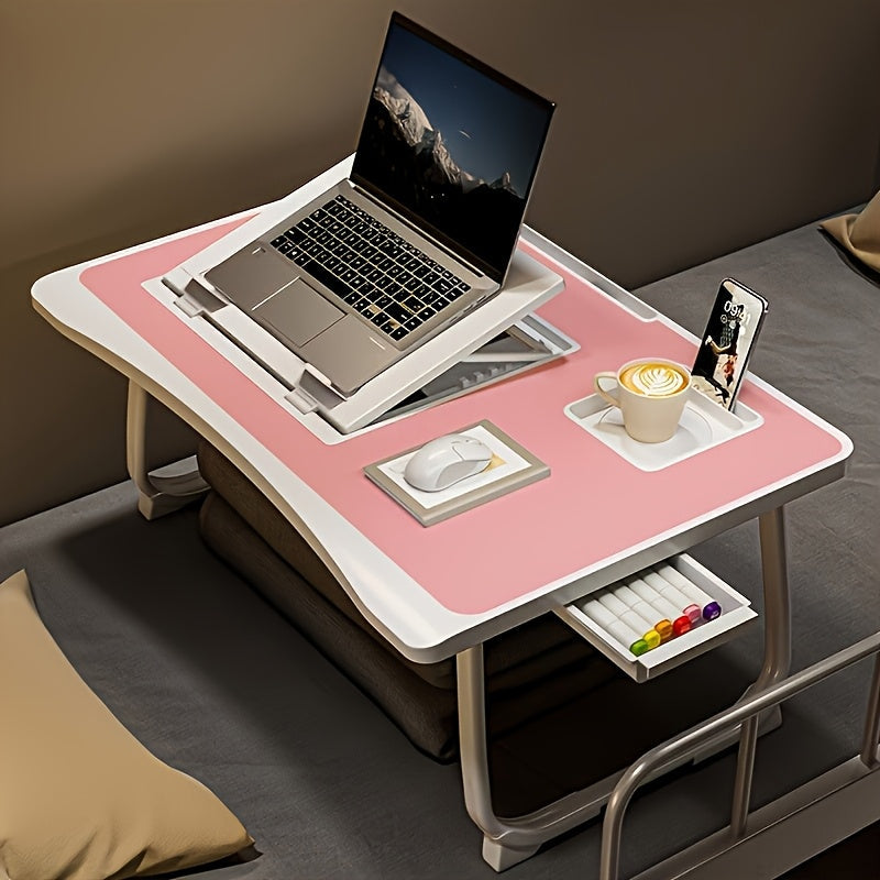 Mesa de Cama Portátil Multifuncional para Laptop – Com Suporte para Copos e Tablet