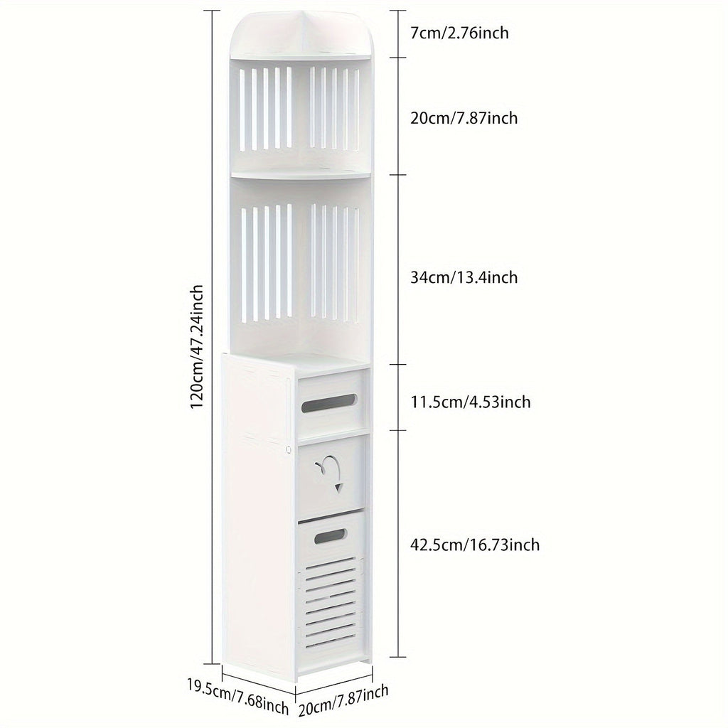 Armário Organizador Compacto de Banheiro com 5 Prateleiras