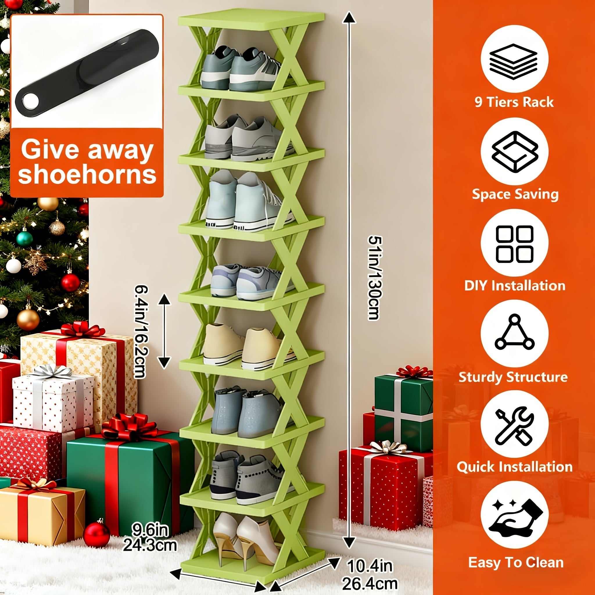 Organizador Vertical de Sapatos com 96 Níveis – Economia Máxima de Espaço