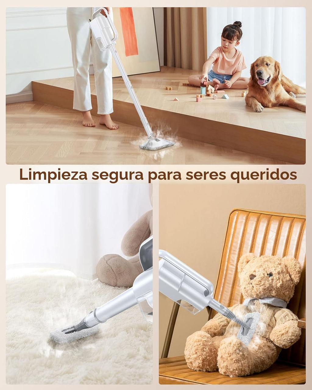 LABIGO Mop a Vapor 10 em 1 com Limpador a Vapor Portátil Destacável