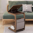 Mesa Lateral em Formato de C para sofá com Rodízios