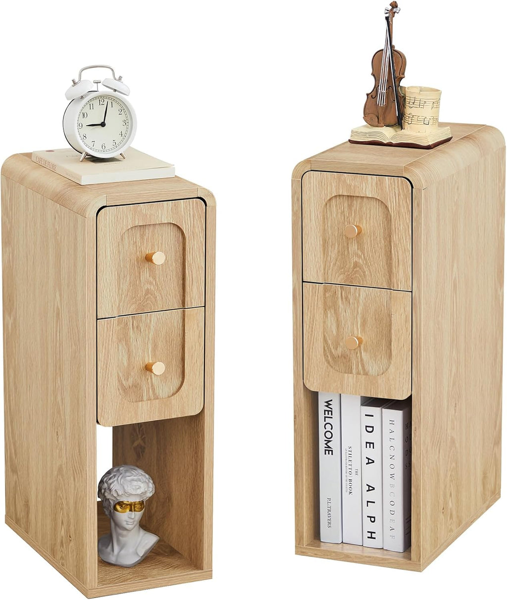 Mesa de Cabeceira Slim com 2 Gavetas