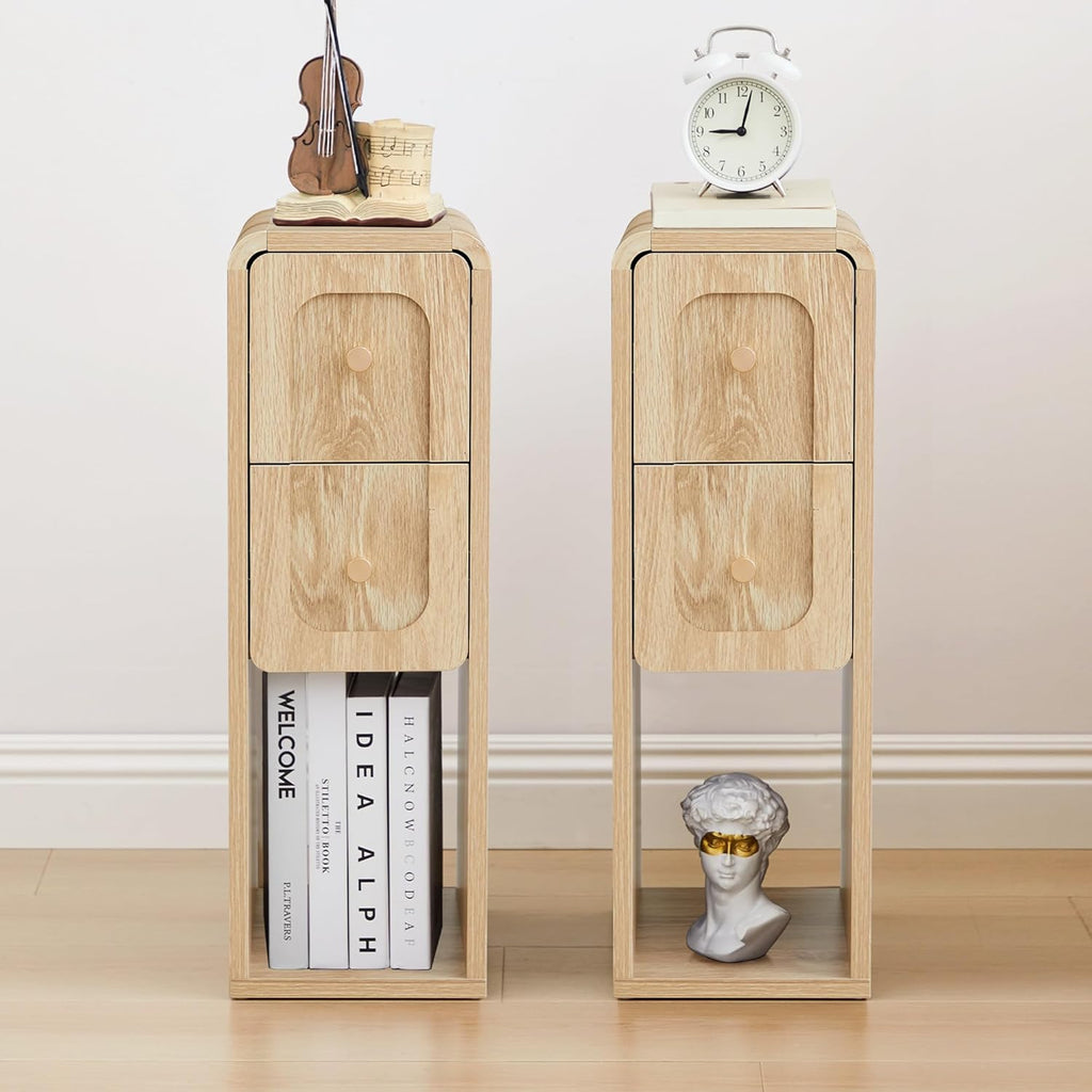 Mesa de Cabeceira Slim com 2 Gavetas