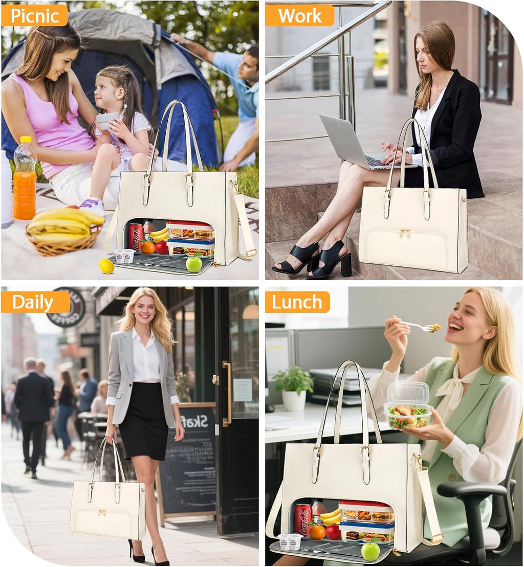 Bolsa Térmica Para Almoço Com Compartimento Para Trabalho