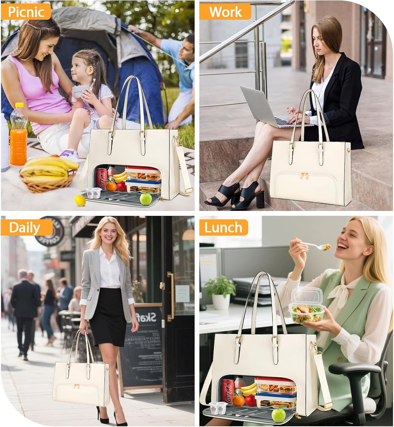 Bolsa Térmica Para Almoço Com Compartimento Para Trabalho