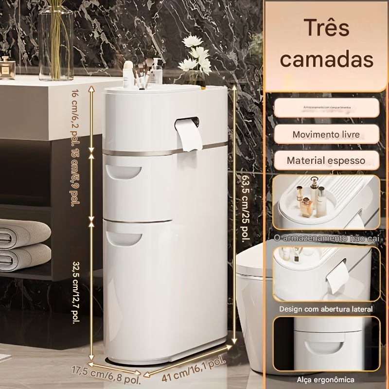 Armário de armazenamento retangular 3 e 4 Camadas