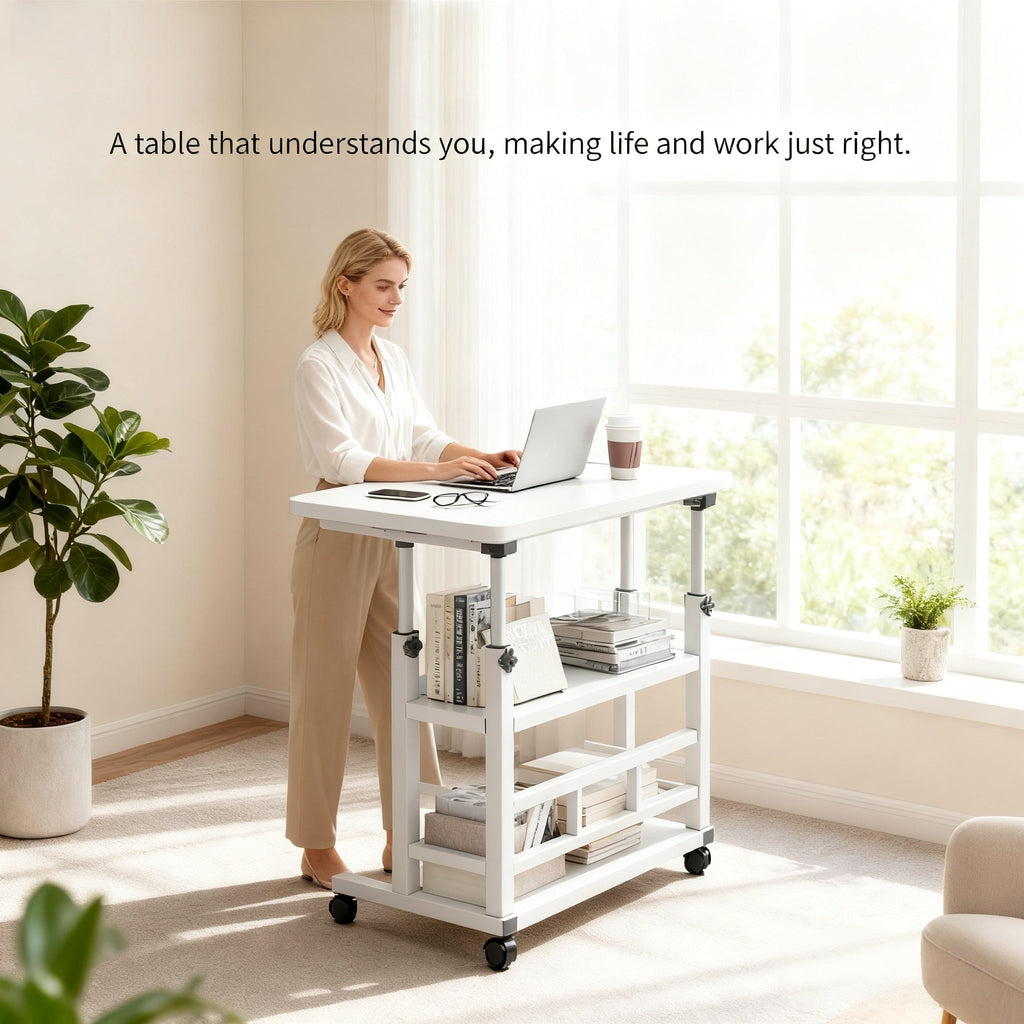 Estação de Trabalho Flexível com Ajuste de Altura – Mesa de Escritório Moderna e Funcional