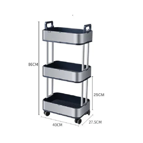 Organizador Móvel em Aço Inoxidável