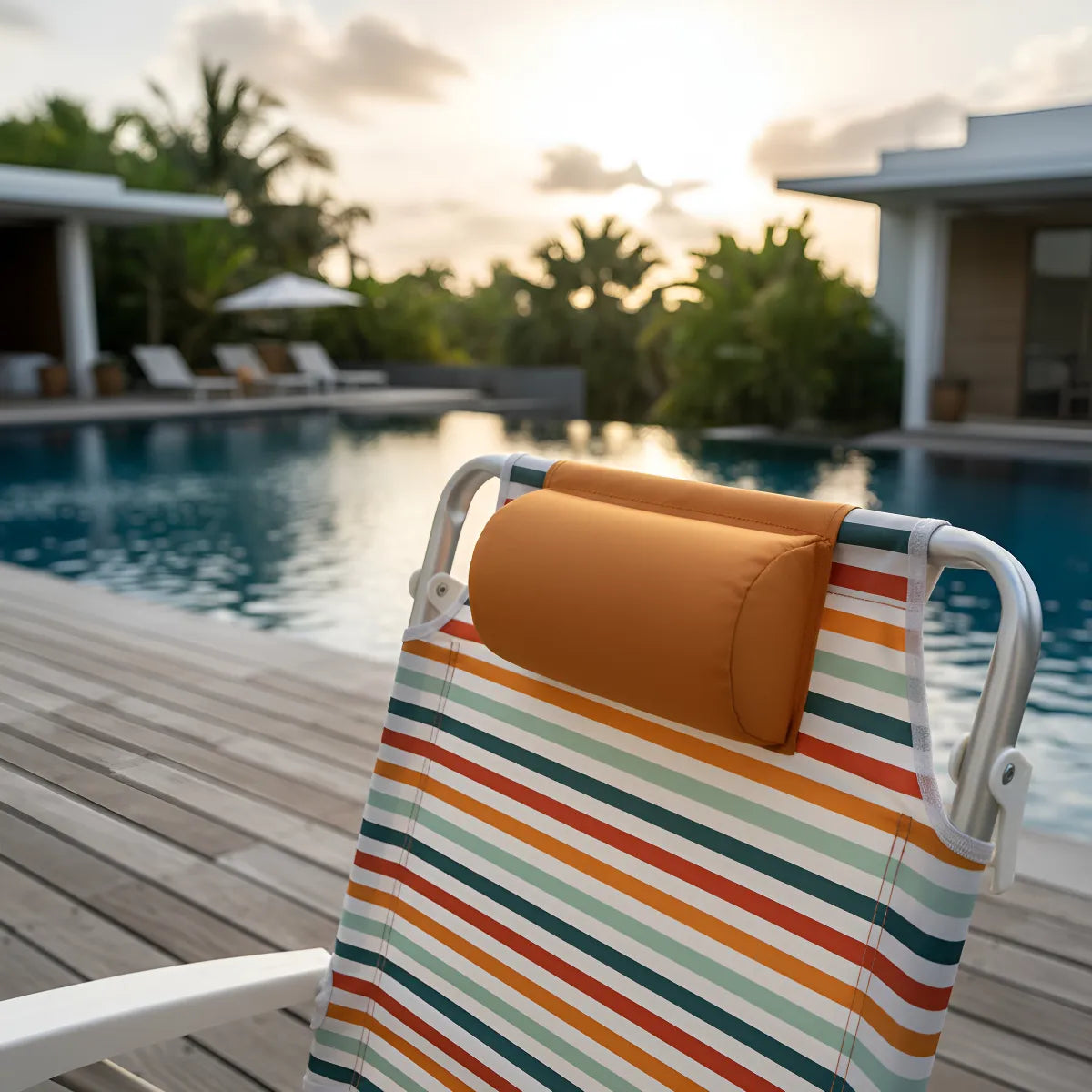 Cadeira Reclinável de Praia Alta Capri Camping Piscina