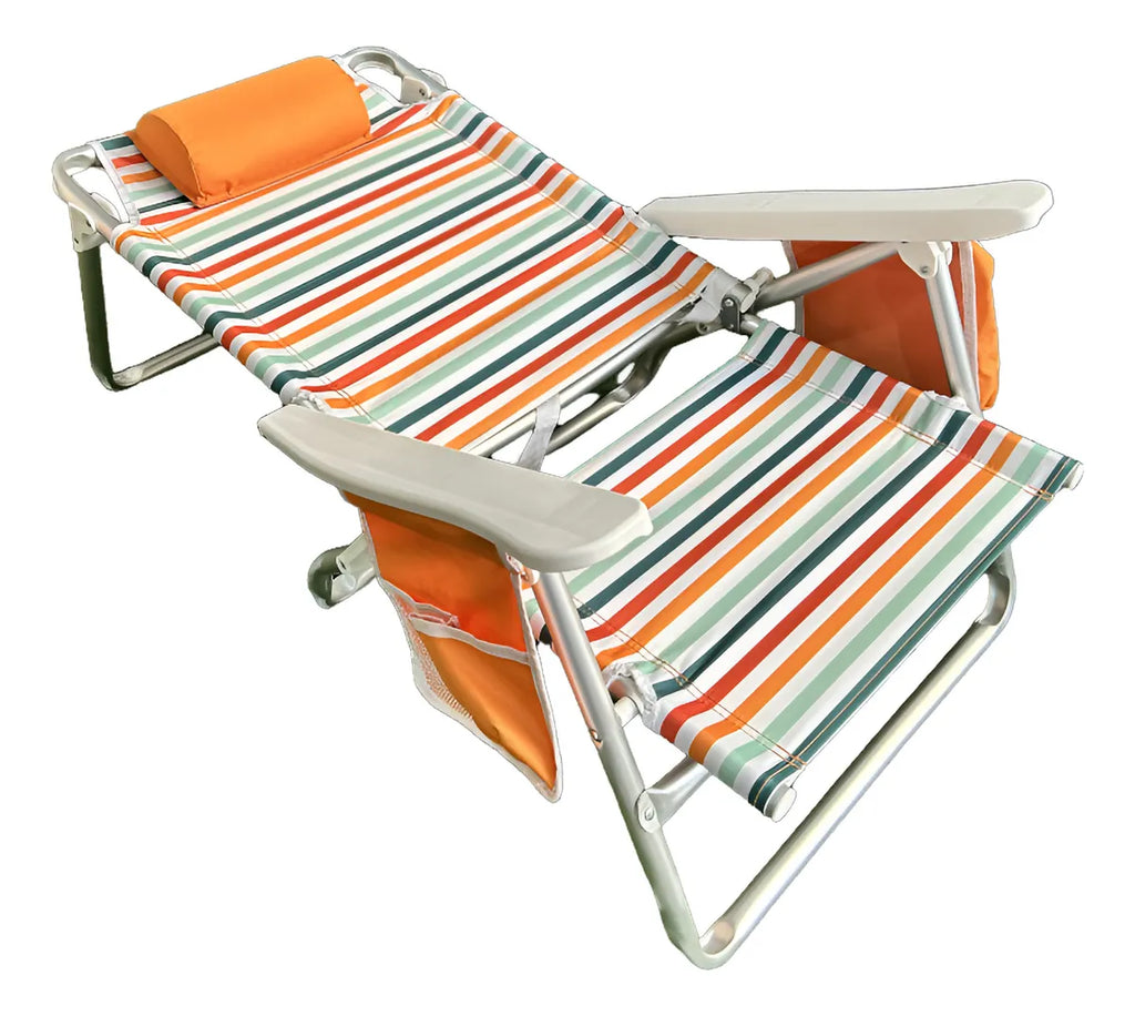 Cadeira Reclinável de Praia Alta Capri Camping Piscina