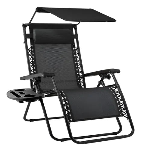 Cadeira de Praia Dobrável Reclinável com Porta-objetos!