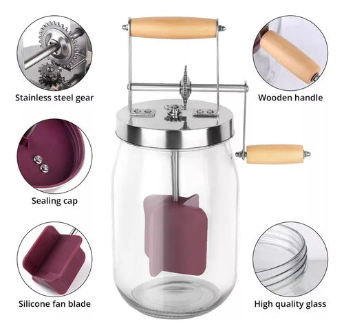 Batedor de Manteiga Manual com Manivela