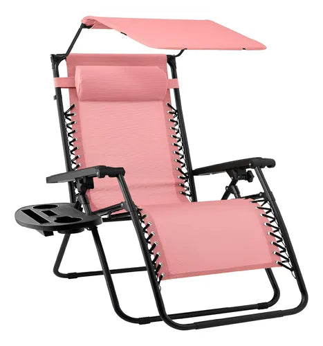 Cadeira de Praia Dobrável Reclinável com Porta-objetos!