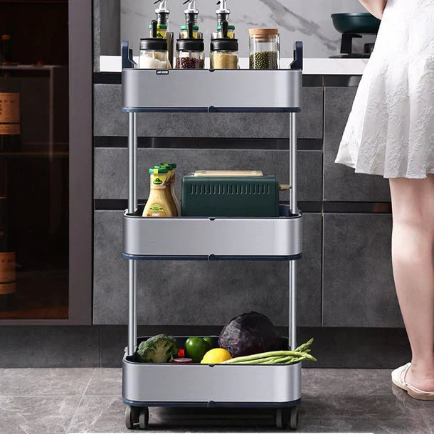 Organizador Móvel em Aço Inoxidável