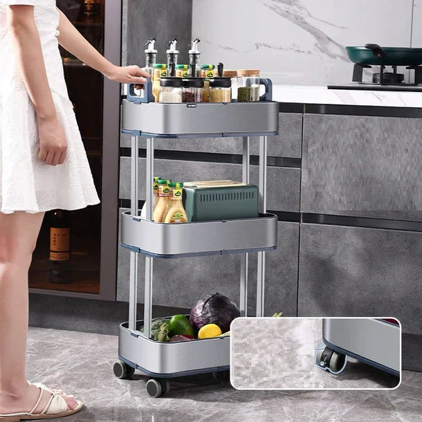 Organizador Móvel em Aço Inoxidável