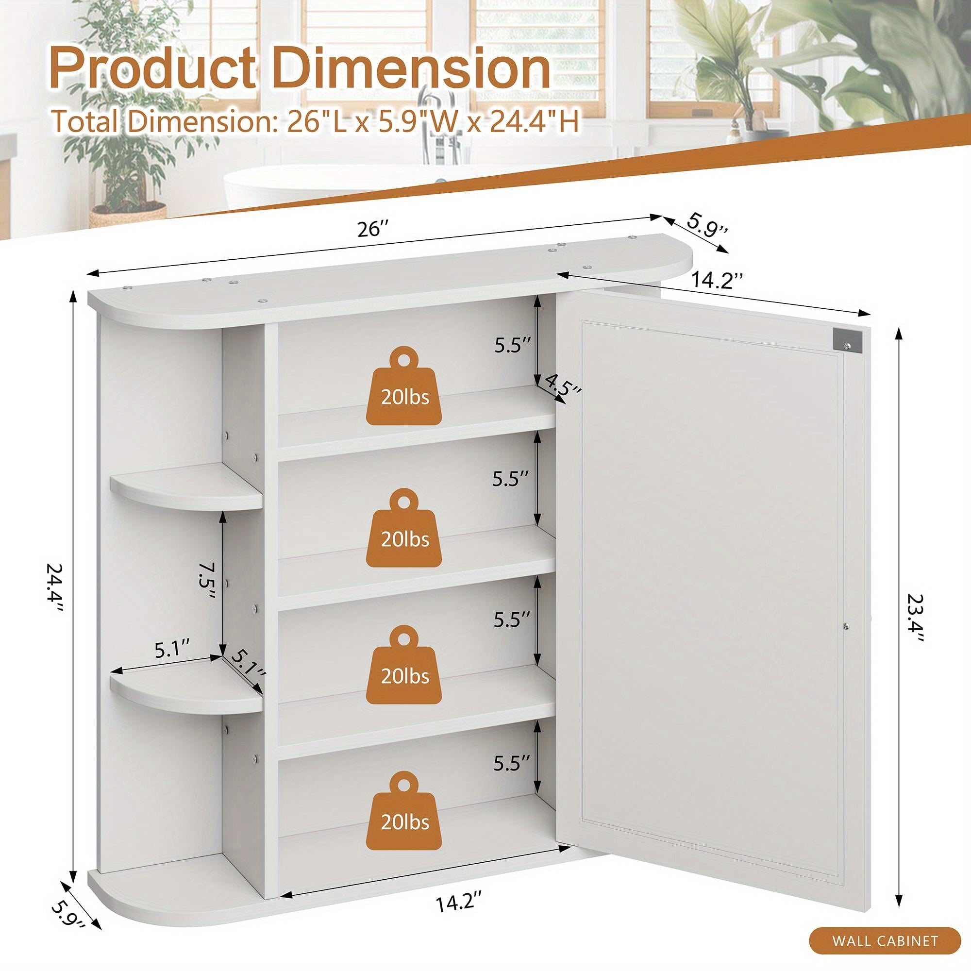 Armário de Banheiro com Espelho