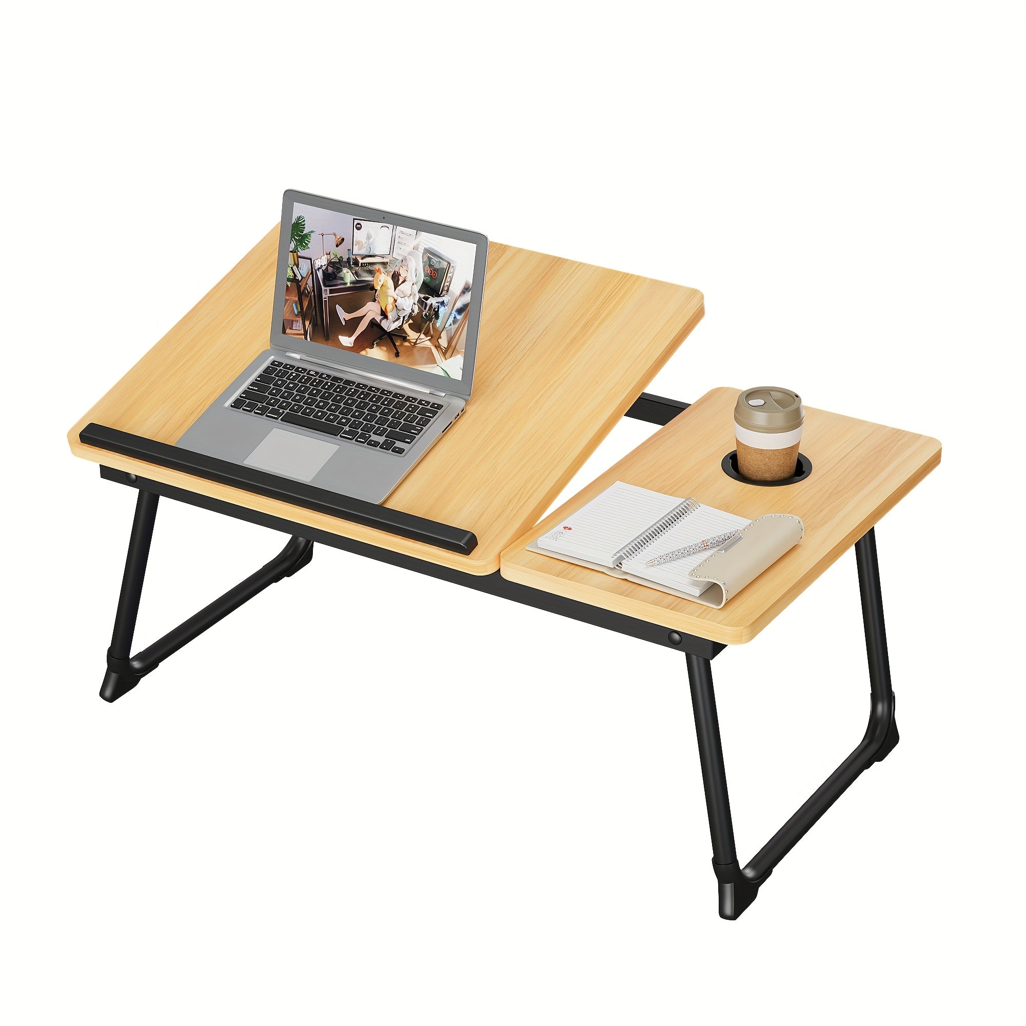 Mesa Lap Desk Versátil – Perfeita para Laptop, Café da Manhã e Trabalho Confortável