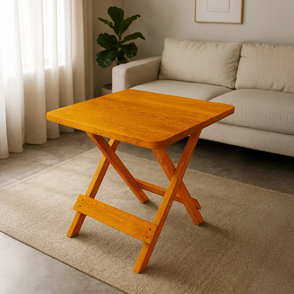 Jogo De Mesa Dobrável 70x70 C/ 4 Cadeiras Madeira Maciça