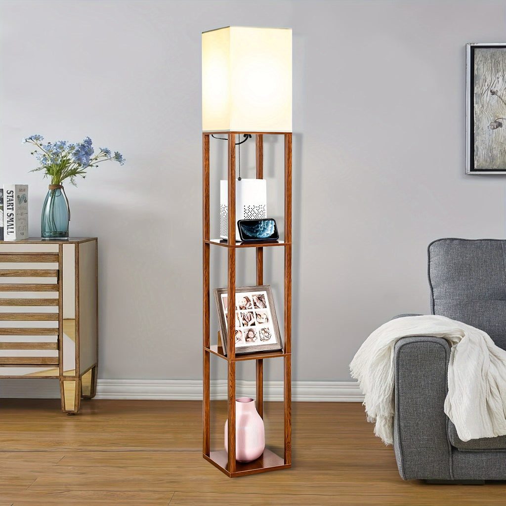 Luminária de Chão  com Prateleira