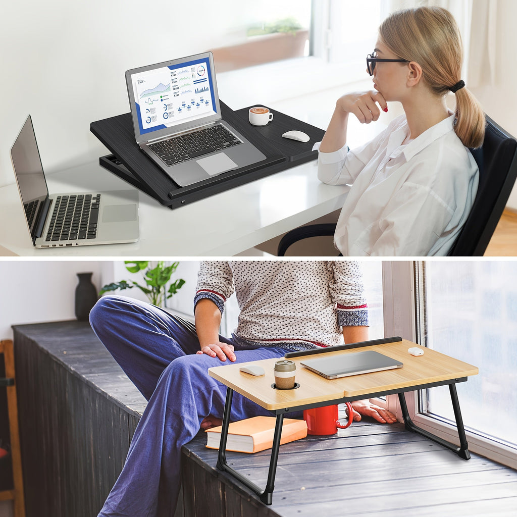 Mesa Lap Desk Versátil – Perfeita para Laptop, Café da Manhã e Trabalho Confortável