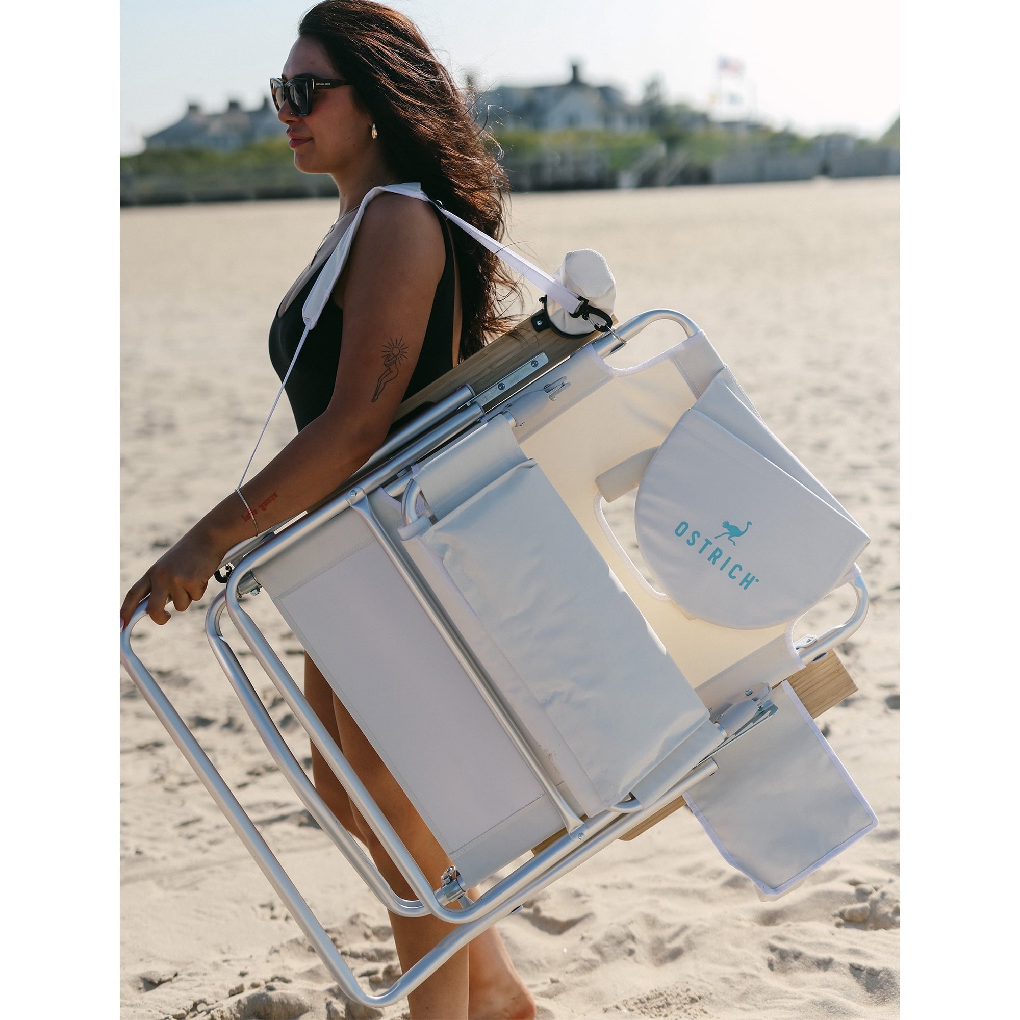 Cadeira Lounge Reclinável Ostrich Deluxe, 3 Em 1 Dobrável