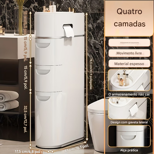 Armário de armazenamento retangular 3 e 4 Camadas