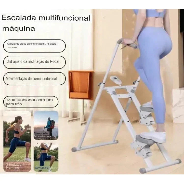 Máquina De Escalada Simulador Caminhada Dobrável Ate 130kg Fitness